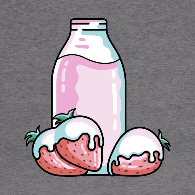 Cute Strawberry Milkshake by freeves